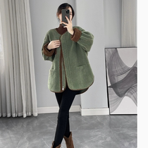 Maternity coat autumn and winter outer wear Internet celebrity fashion new lamb fur fur all-in-one thickened and warm womens winter top