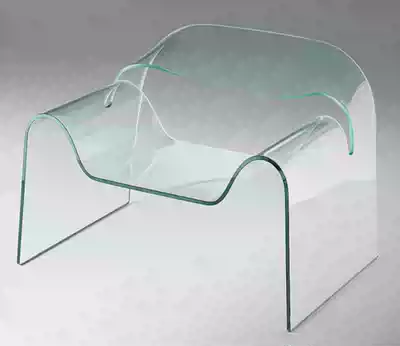 (Factory direct sales) hot bending glass steel glass curved glass coffee table sandwich hollow arc hot bending glass