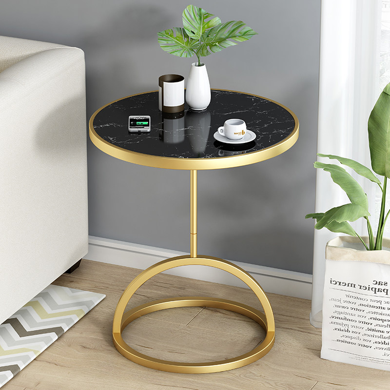 Nordic Living Room Side A Few Sofas Tea Table Light Lavish Marble Fashion Table A Few Small Families Design Rock Board Round Table Home