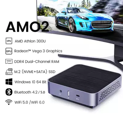 AMD Athlon 300U mini computer mini master HDMI and DP dual output Game office living room