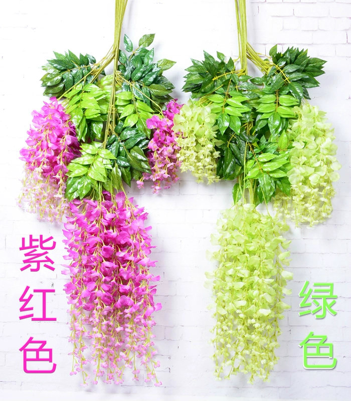 Mô phỏng Hoa Wisteria Hoa đậu dài Hoa trang trí Hoa Vine Chuỗi Chuỗi Mây Đám cưới Vine Hoa giả Hoa nhựa Hoa Vine - Hoa nhân tạo / Cây / Trái cây