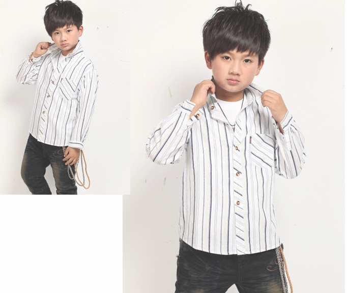 Chemise garcon à manche longue en coton - Ref 2078296 Image 7