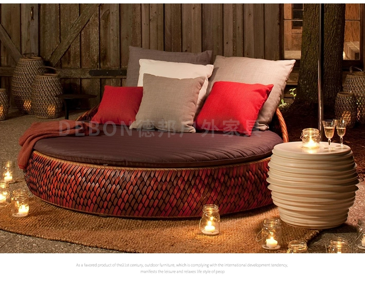 Nội thất ngoài trời kết hợp mây giải trí sáng tạo sofa giường ngủ bãi biển ngoài trời biệt thự vườn tròn giường ghế ban công ngoài trời