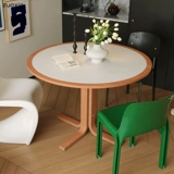 左下 Круглый стол Xinghuan, бытовой средневековый сланцевый круглый кофейный обеденный стол и стул, комбинация ретро-ресторана, обеденный стол