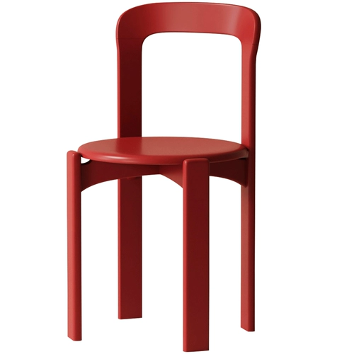 左下 Стул Rey, скандинавский обеденный стул из массива дерева, дизайнерский ретро-гостиная, домашний красный средневековый простой стул для стола