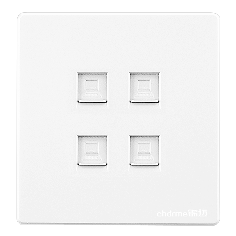 Jinmai four-digit computer socket super five network cable socket Panel concealed 86 type 4-port network socket with module