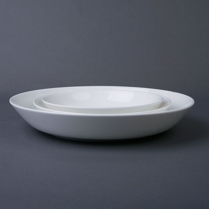Pure white ipads China plate son dish plate FanPan dumplings circular household ceramic plate plate plate pepper fish head large plate