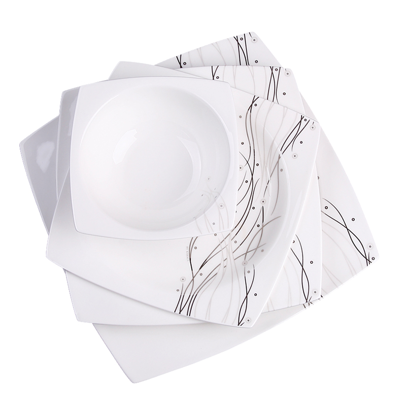European creative dish beefsteak plate ipads porcelain tableware suit flat side plate of pasta dish western food restaurant procurement