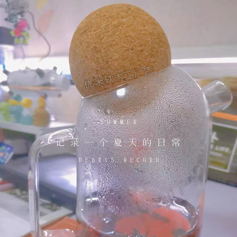 天然コルクボールボトルストッパー防湿防虫コーヒー豆と紅茶の保管密封ディスプレイボトルコルクファシアボール