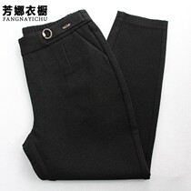 Hairy Haren pants Autumn and winter womens high waist slim nine casual pants small feet carrot pants pipe trousers Ai Le Mei