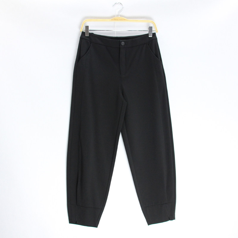 Clothing Danylon Black Floral Pants Woman Spring Fall High Waist Display Slim Casual Pants Loose 100 hitch version Long pants 090