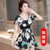 Áo tắm nữ trung niên bảo thủ liền kề che bụng mảnh mai áo tắm nóng mùa xuân cỡ lớn chất béo mm váy bơi Bộ đồ bơi One Piece