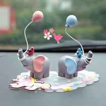 Creative little elephant balloon car instrument panel ornaments cute cartoon animal elephant car accessories girl car accessories
