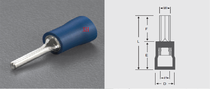 PTV5 5-13 cold pressed terminal needle shaped terminal contact pin 5 flat approach type pre-insulated terminal 1000 only