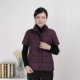 Phụ nữ trung niên và già mùa thu đông dày cổ áo ấm xuống cổ áo cotton trong phần dài mẹ vest nửa tay áo vest cỡ lớn