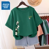 Летняя футболка, хлопковая летняя одежда, короткий рукав, для средней школы