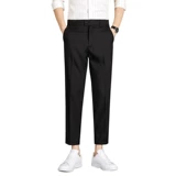 Мужские демисезонные штаны, осенний черный пиджак классического кроя, костюм для отдыха, осенние, свободный прямой крой