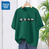 Зеленая летняя хлопковая футболка