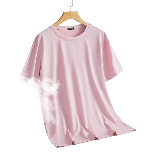 Летняя тонкая спортивная шелковая быстросохнущая футболка с коротким рукавом для спортзала, защита от солнца, для бега