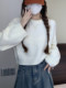 Korean Style Lazy Chic Pullover Sweater for Women 2025 Autumn and Winter Solid Color Versatile Loose Short Top for Petite Figures