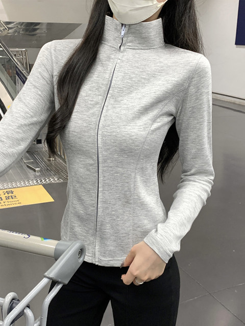 Half-High Collar Fishbone Design Zipper Cardigan Jacket for Women, Early Autumn 2025 New Korean Chic Unique Top Trendy