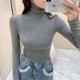 Basic Thickened Warm Turtleneck Brushed Long-Sleeve T-Shirt for Women, New Autumn and Winter Slim-Fit Base Layer Top for Women
