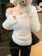 Korean Chic Twist-Knit High-End Off-Shoulder Sweater for Women 2025 Autumn and Winter Retro Hot Girl Off-Shoulder Pullover Knitwear