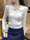 French Retro Twist Knit High-End Polo Collar Top for Women, Early Autumn Short Stylish Fashionable Base Knit Sweater