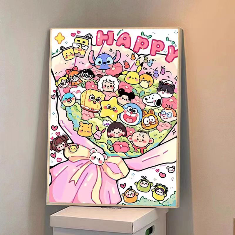 2026 New Diamond Painting Cartoon High-Difficulty DIY Dot Diamond Art Cross-Stitch for Girls, Children's Living Room 2026 New Diamond Painting Cartoon High-Difficulty DIY Dot Diamond Art Cross-Stitch for Girls, Children's Living Room