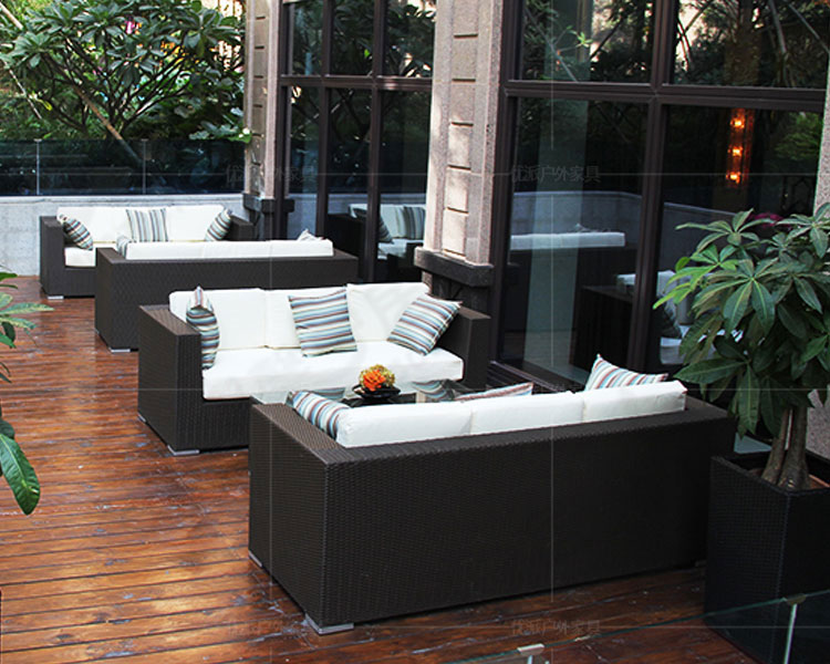 sofa mây ngoài trời ghế mây bàn ghế sofa kết hợp ban công phòng kinh doanh nhà hàng mây mía ba-bit boong - Ghế sô pha ghế sofa góc