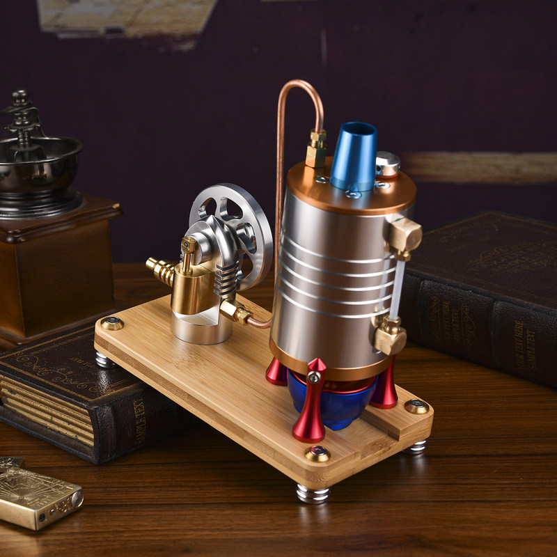 Startable Steam Engine Model Engine Retro with Heating Boiler Large Boiler Real Start Model Cnc Manufacturing