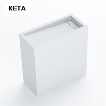 Balcony outdoor pure white rock plate floor-standing washbasin washbasin bathroom cabinet bathroom column basin customization