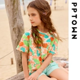 Лето 2025 года, новый стиль для девочек, милое повседневное свободное универсальное универсальное супер красивое детское нижнее белье из чистого хлопка в западном стиле