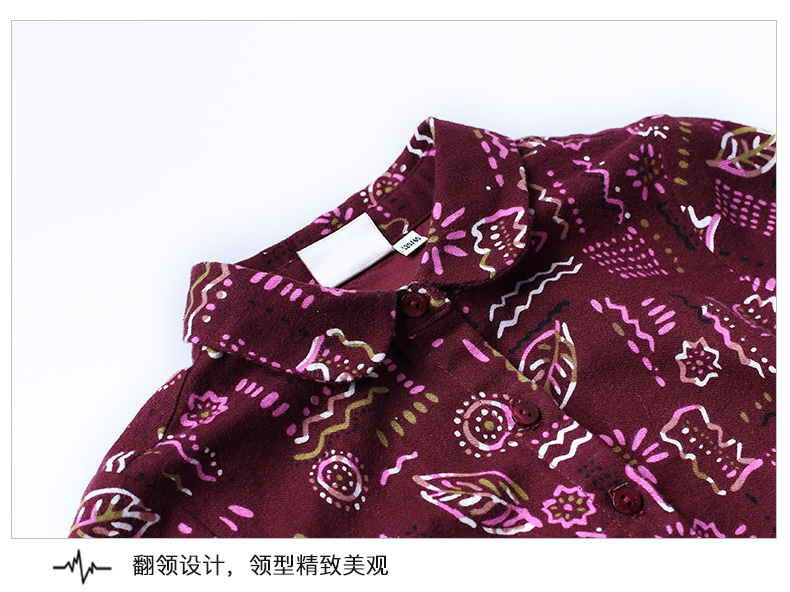 Baba Town Girls In áo ve áo Mùa xuân mới Cotton Sanded Áo sơ mi trẻ em dài tay Top 4442 đồ cho bé gái