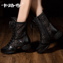 Carucci dance shoes leather sailor dance shoes soft sole modern dance new ladies spring and summer square dance boots mesh surface