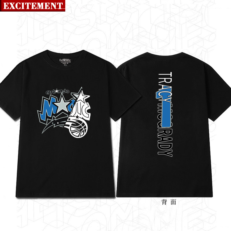 Magic McGrady basketball short-sleeved T-shirt jersey No. 1 sports training suit TMAC casual students half-sleeved summer