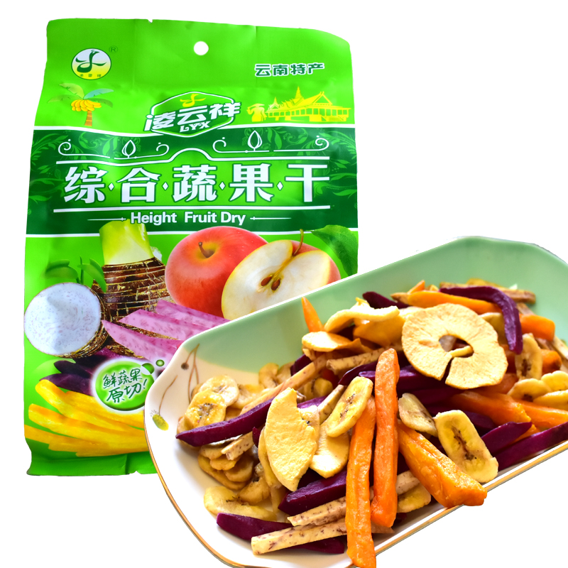 Ling Yunxiang Comprehensive fruits and vegetables dried 180g banana dried taro strips of apple crisp sweet potato dried