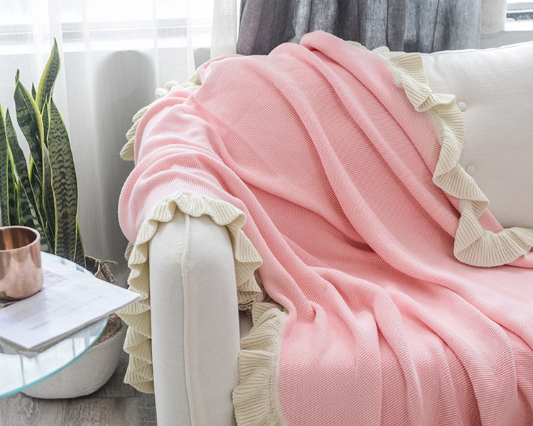 Công chúa Bắc Âu gió rộng bên dày sofa len ngủ chăn thường màu rắn đơn giản chăn bông chăn - Ném / Chăn chăn lông cừu hàn quốc