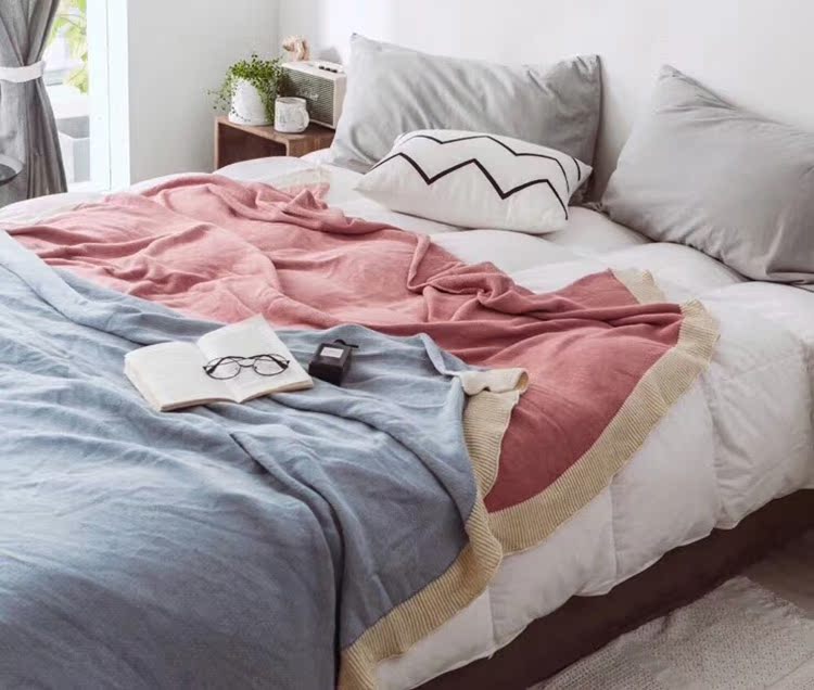 Bông đan chăn ngủ đơn giản in giường chăn sofa chăn giải trí chăn trang trí chăn inn khăn - Ném / Chăn chăn nỉ cho bé