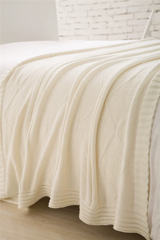 Nordic mô hình trang trí phòng chăn trắng chăn chân giường để có một giấc ngủ ngắn giải trí giường đơn sofa và bữa sáng chăn mùa đông chăn - Ném / Chăn