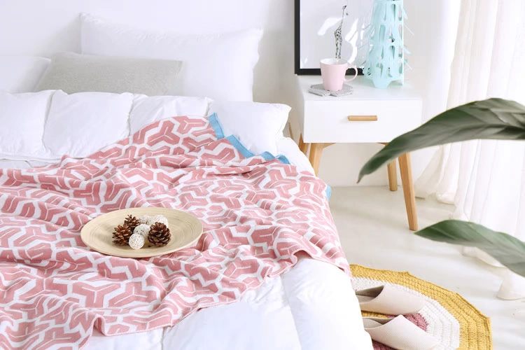 Mô hình Bắc Âu phòng trang trí chăn bông sofa giải trí chăn nap chăn chăn bông chăn bông đan chăn - Ném / Chăn chăn lông cừu uniqlo