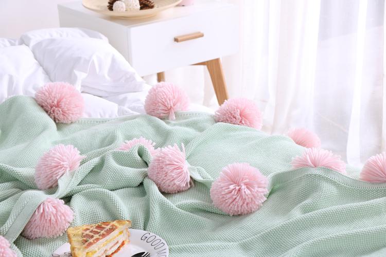 ins Bắc Âu Nagymaros bóng mền chăn bông giản dị đan sofa chăn mền che chăn ngủ trưa chăn subnet bông thảm đỏ - Ném / Chăn chăn nhung dày