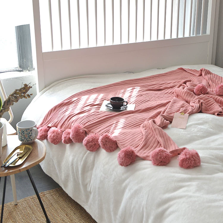 Mô hình Bắc Âu phòng trang trí chăn in đơn nap sofa giải trí chăn bông khăn choàng chăn giường đuôi chăn - Ném / Chăn chăn nhung mỏng