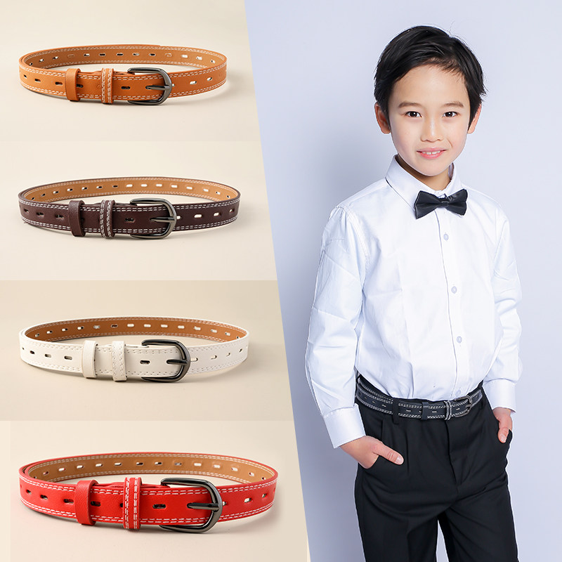 Free-to-punch children's belt boys'belts boys' belts dress Western pants suit pin button pants with early birth girls