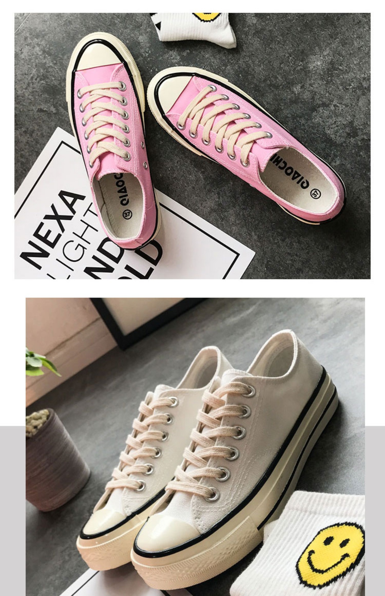 Giày vải màu caramel nữ 2018 mới giày nữ hoang dã phong cách Harajuku ulzzang sinh viên phiên bản Hàn Quốc giầy puma nữ