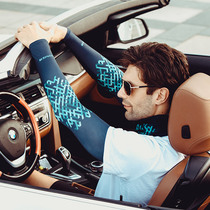 Ice sleeve male summer sunscreen hand sleeve arm guard men thin female gloves ice silk sleeve arm driving tide motorcycle