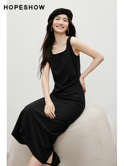 Weißes Kleid mit roten Ärmeln, französischem quadratischem Kragen, Frühjahr und Sommer 2025, neues dreidimensionales, plissiertes Taillenkleid mit leichter und reifer Weste für Damen