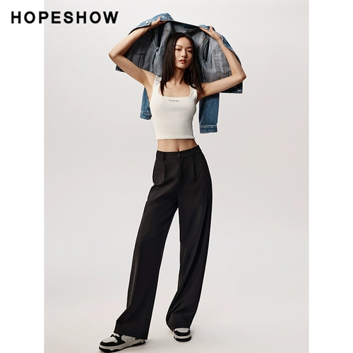 红袖 Осенние штаны для отдыха, костюм, коллекция 2023, городской стиль, изысканный стиль, свободный крой, по фигуре