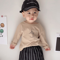 Autumn boys long sleeve T-shirt children autumn dress round neck spring cotton base shirt boys baby coat childrens clothing