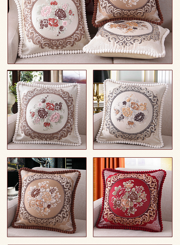 Châu Âu sofa đệm gối chữ nhật gối trang bìa mà không có giường pad lõi lại sống nhà thắt lưng gối Nữ hoàng - Trở lại đệm / Bolsters gối tựa lưng cao su non